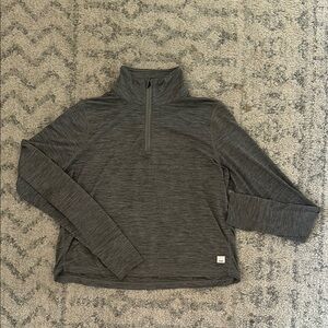 Vuori Dark Gray Quarter-Zip Sweatshirt